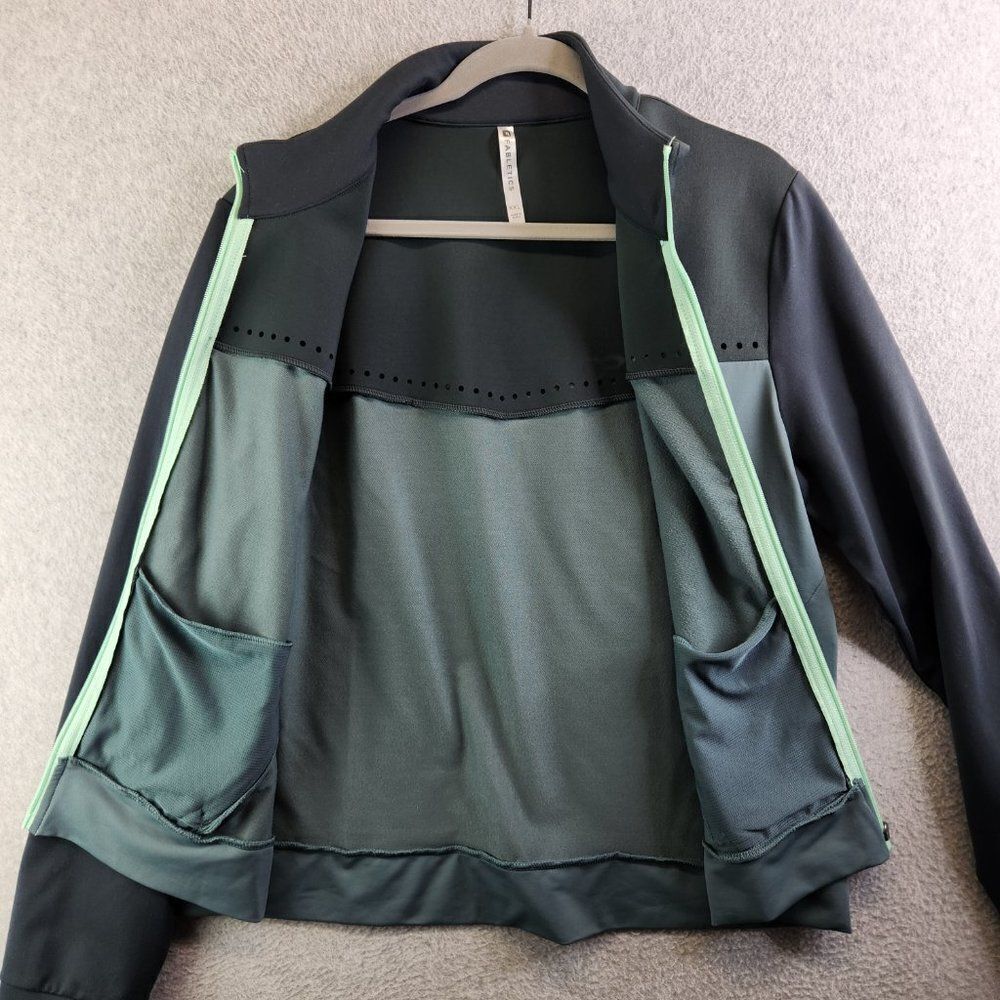 Fabletics Jacket Womens XXL Black Full Zip Stretch Mock Neck - Picture 7 of 16